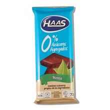 CHOCOLATE HAAS 0% AZUCAR MENTA 70GR