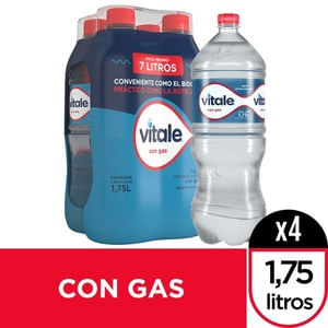 Agua Vitale Con Gas Decorado Pet 1.75Lt Pack 4Un