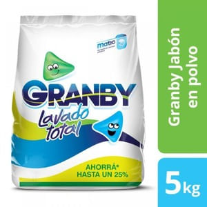 Jabon Polvo Granby Matic Lavado Total 5Kg