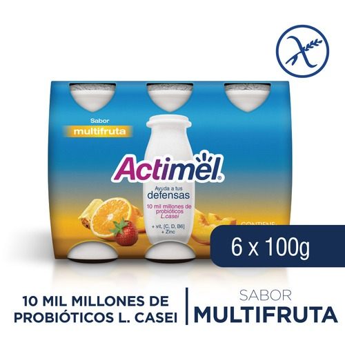 Yogurt Actimel Multifruta 100Gr 6Un