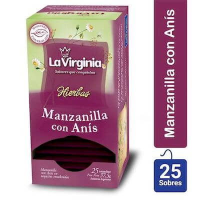 Te La Virginia Manzanilla Con Anis 25 Sobres