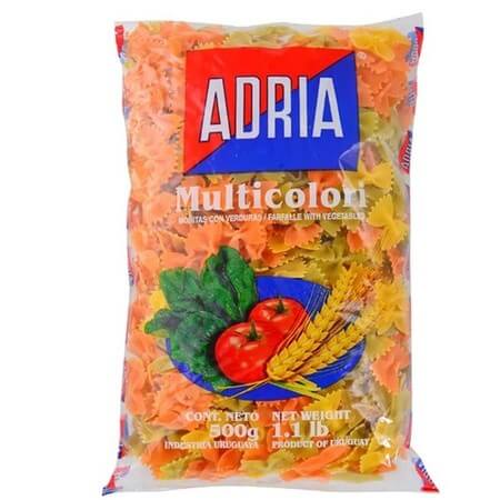 Fideos Adria Multicolor Corbatita 500Gr