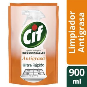 Limpiador Cif Antigrasa Doy Pack 900Ml Biodegradable