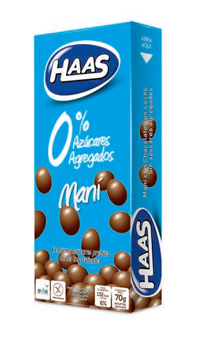 Mani Haas 0% Azucar Leche 70G