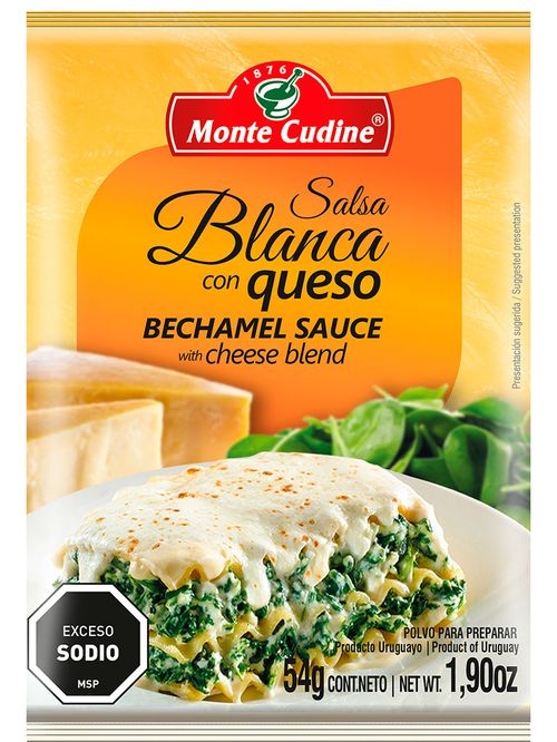 Salsa Blanca Monte Cudine Con Queso .