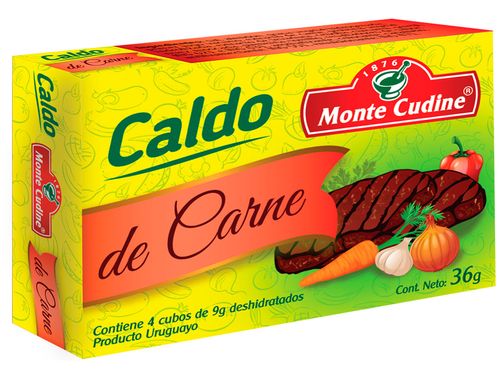 Caldo Monte Cudine Carne 4 Cubos 9Gr