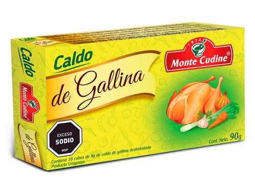 Caldo Monte Cudine Gallina 10 Cubos 9Gr