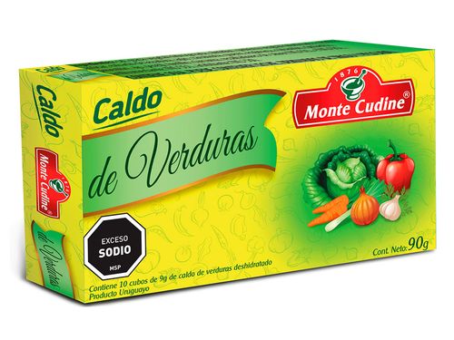 Caldo Monte Cudine Verdura 10 Cubos 9Gr
