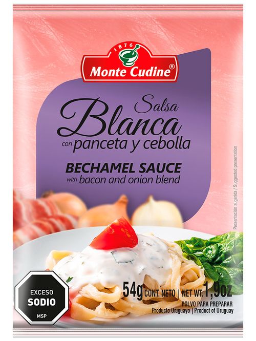 Salsa Blanca Monte Cudine Panceta Y Cebolla 54Gr .