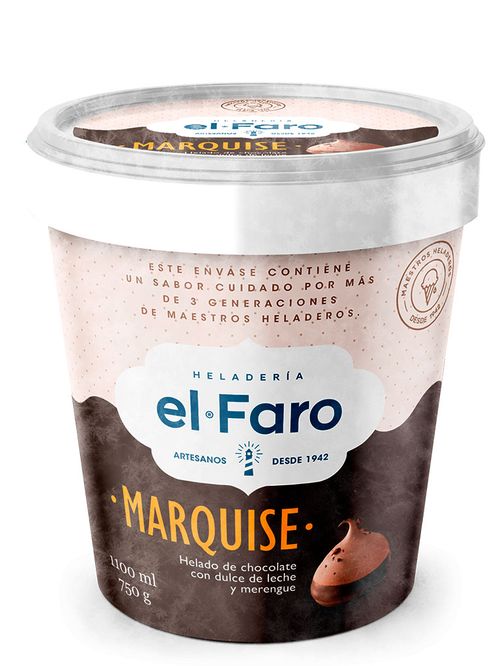 Helado El Faro Marquise De Chocolate 1100Cc