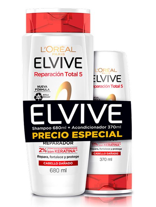 Shampoo Elvive Rt5 680Ml +Acondicionador 370Ml
