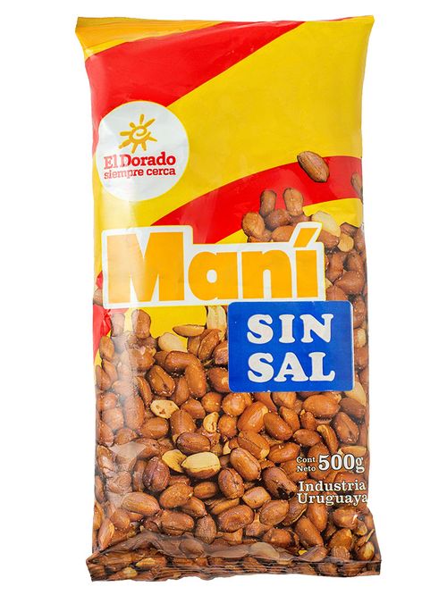 Mani El Dorado Tostado Sin Sal 500Gr