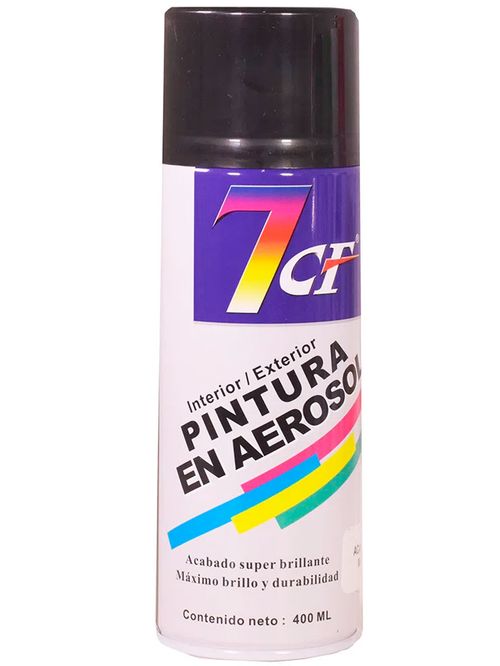 Esmalte 7Cf 4 Negro Mate Aerosol 400Cc