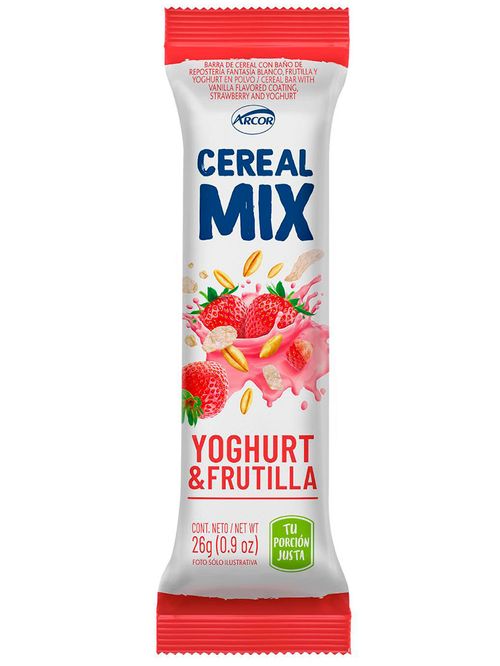 Cereal En Barra Mix Yogurt Frutilla 26 g