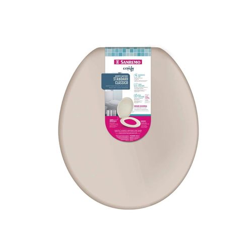 Tapa Sanremo Standard Clasico Beige Plastico De Inodoro