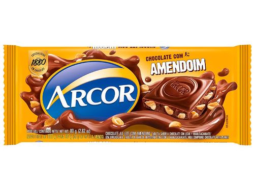 Chocolate Arcor Amendoim 80Gr