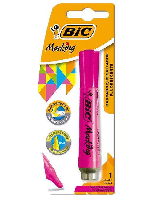 MARCADOR BIC RESALTADOR ROSA