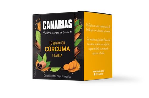 Te Canarias Curcuma Negro Y Canela 10Sob