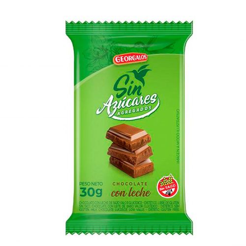 Chocolate Georgalos S/Azucar 30Gr