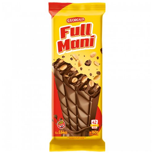Chocolate Georgalos Con Leche Y Maní 160Grs