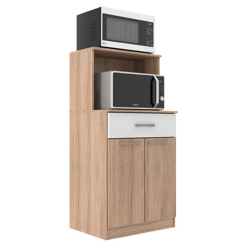 Mueble Mf212 Para Microondas 130X63X47 2 Puertas+ 1 Cajon