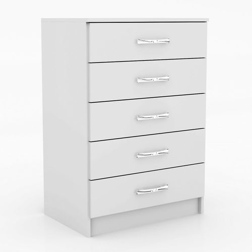 Comoda Cp051 Blanca 78X60X40Cm 5 Cajones