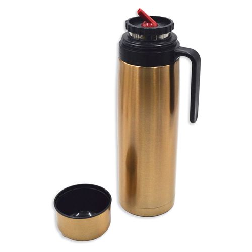 Termo Celeste Dorado Acero Inoxidable 1Lt