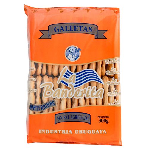 Galleta La Banderita Artesanal Sin Sal 300Gr .