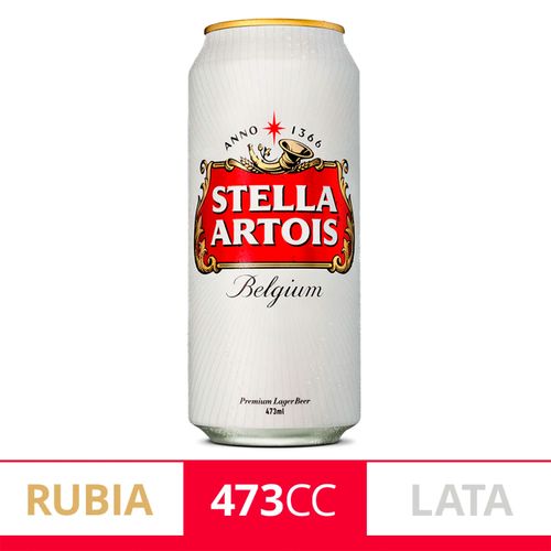 Cerveza Stella Artois Lata 473Cc