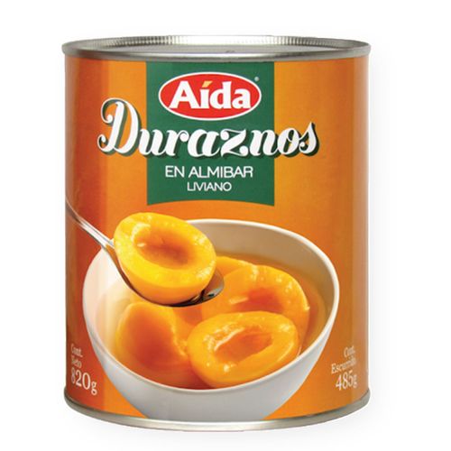 Duraznos En Almibar Aida 820Gr