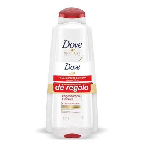 Shampoo Dove Regeneracion Extrema 750Ml +Acondicionador 400M