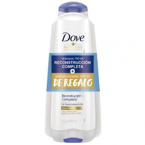 Shampoo Dove Reconstruccion Completa 750Cc +Acondicionador 4