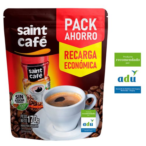 Cafe Saint Soluble Doy Pack 170Gr +80Gr Gratis