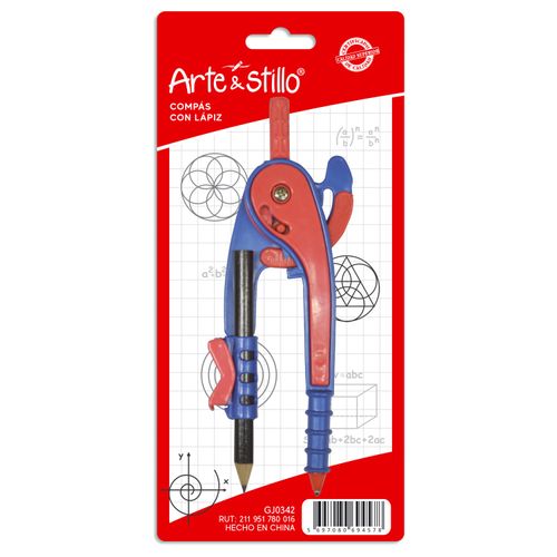 Compas Arte Y Stillo Gj0342 Con Lapiz 19,5X9Cm