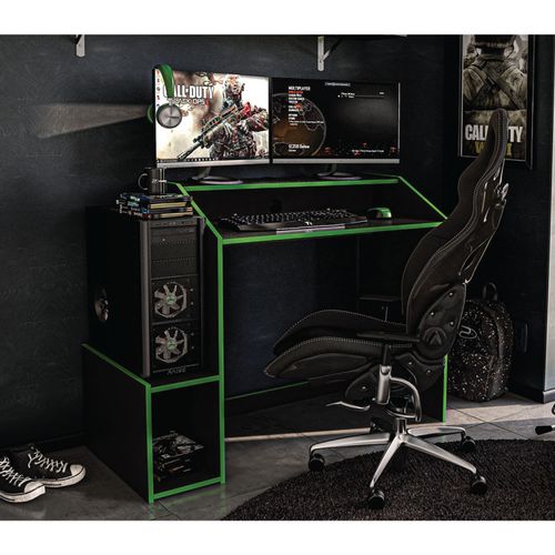 Escritorio Gamer Verde/Negro 90X116X53,5Cm
