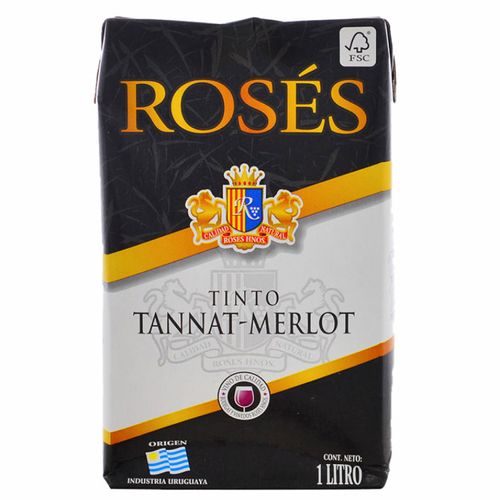 Vino Roses Tannat-Merlot Tetra 1Lt
