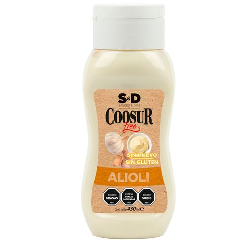 Salsa Coosur Alioli Botella 430Gr Sin Huevo Y Sin Gluten