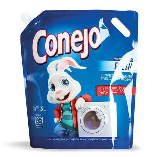 Detergente Liquido Conejo Fresh 3 Lt