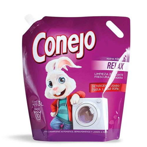 Detergente Liquido Conejo Relax 3Lt