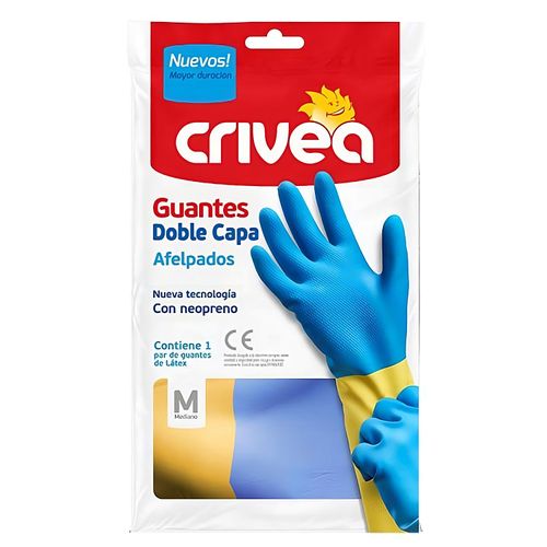 Guantes Crivea Mediano Doble Capa Latex Neopreno 29.5X12.3Cm