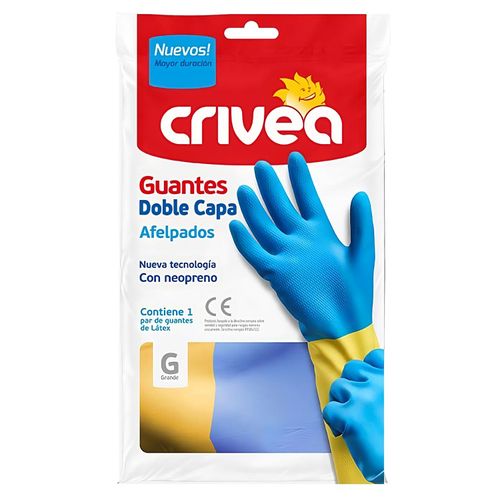 Guantes Crivea Grande Doble Capa Latex Neopreno 30X13Cm
