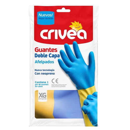 Guantes Crivea Extra Grande Doble Capa Latex Neopreno 30X13.