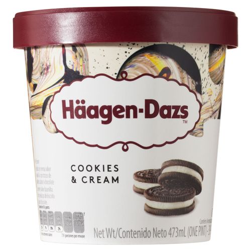 Helado Haagen Dazs Pinta Cookies Y Cream 473Ml