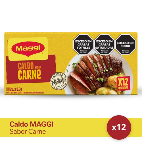 Caldo Maggi Carne 12 Cubos 114Gr