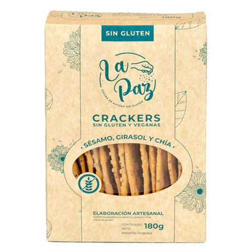 Galletas La Paz Saladas Chia,Girasol Y Sesamo 180G Sin Glute
