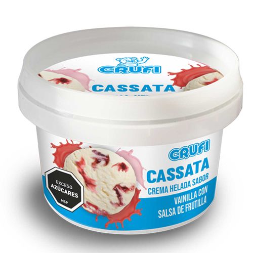 Helado Crufi Cassata Vainilla C/Salsa De Frutilla 125Grs