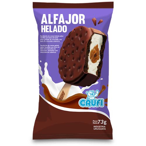 Helado Crufi Alfajor Vainilla 73Grs