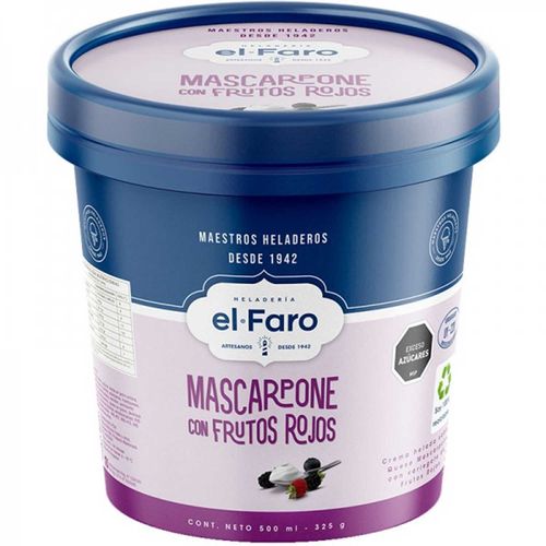 Helado El Faro Marcarpone Frutos Rojos 500Ml