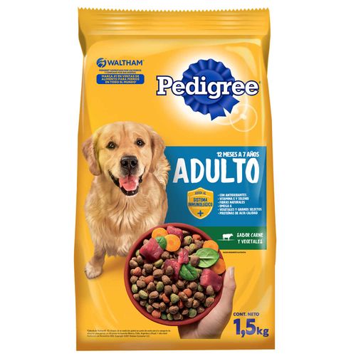 ALIMENTO PEDIGREE ADULTO CARNE Y VEGETALES 1.5KG