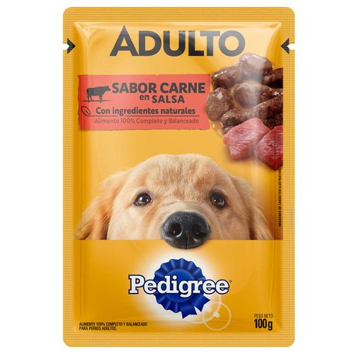 ALIMENTO HUMEDO PEDIGREE ADULTO CARNE 100GR